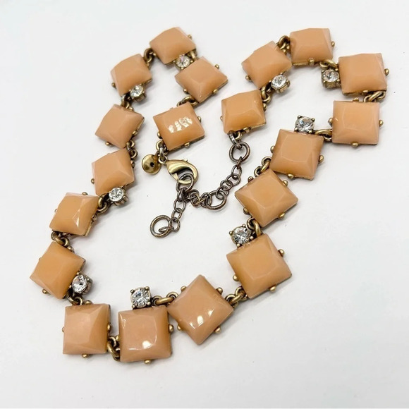 J. Crew Peach Jeweled Necklace - Picture 2 of 3